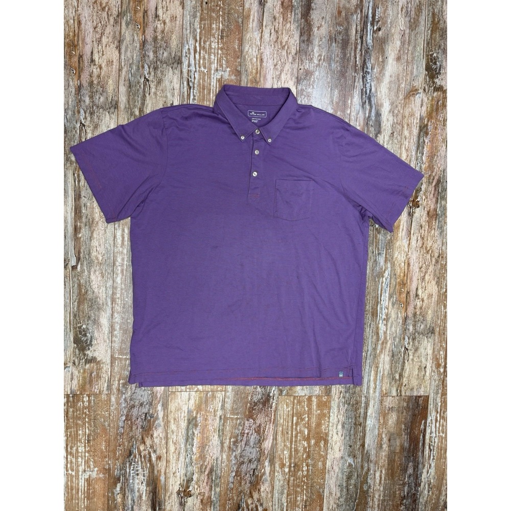 Mens Peter Millar Pocket‎ Polo Shirt Pima Cotton *No Tag* Size 2XL Purple